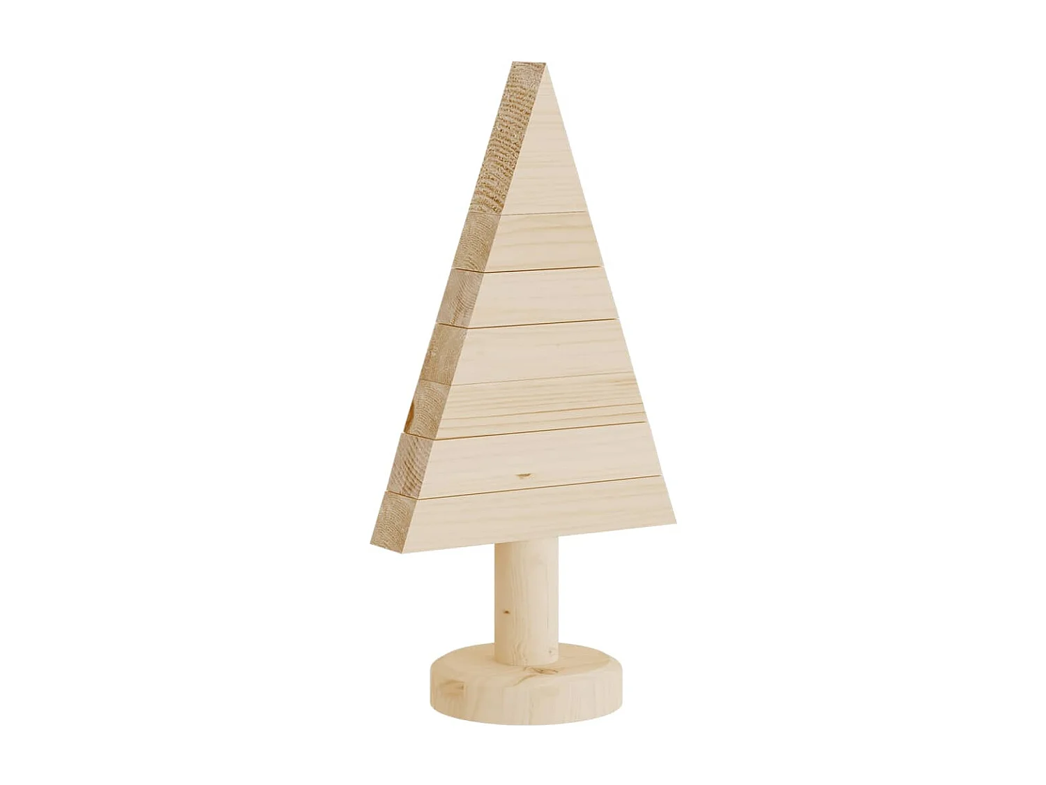Kerstdecoraties kerstboom 2 st 30 cm massief grenenhout