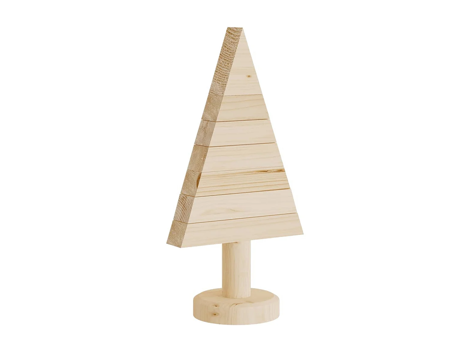 Kerstdecoraties kerstboom 2 st 30 cm massief grenenhout