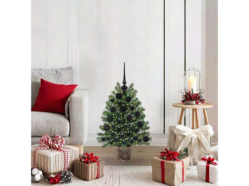 Sapin de Noël artificiel avec 150 LED Vert 75 cm PE et PVC
