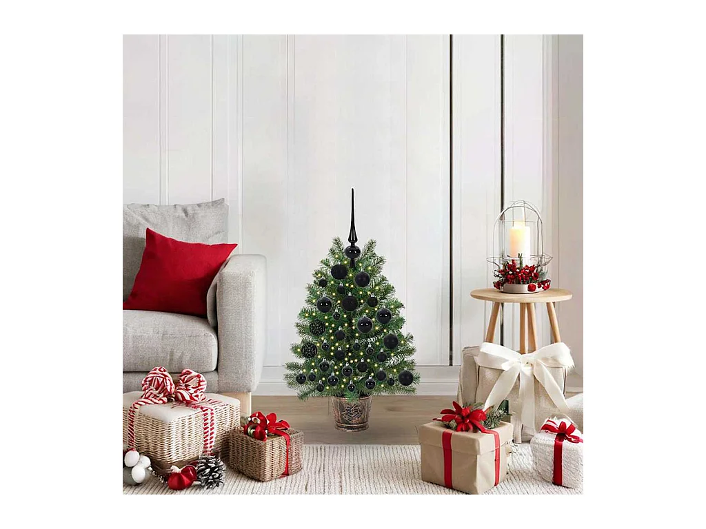 Sapin de Noël artificiel avec 150 LED Vert 75 cm PE et PVC