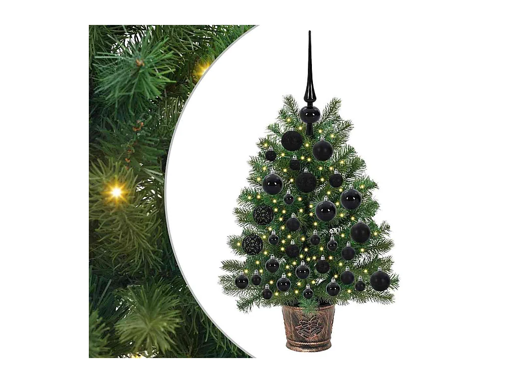 Sapin de Noël artificiel avec 150 LED Vert 75 cm PE et PVC