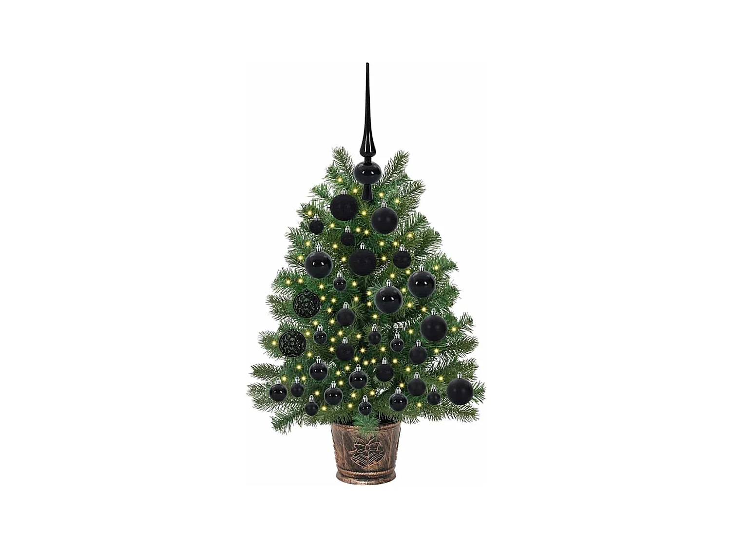 Sapin de Noël artificiel avec 150 LED Vert 75 cm PE et PVC