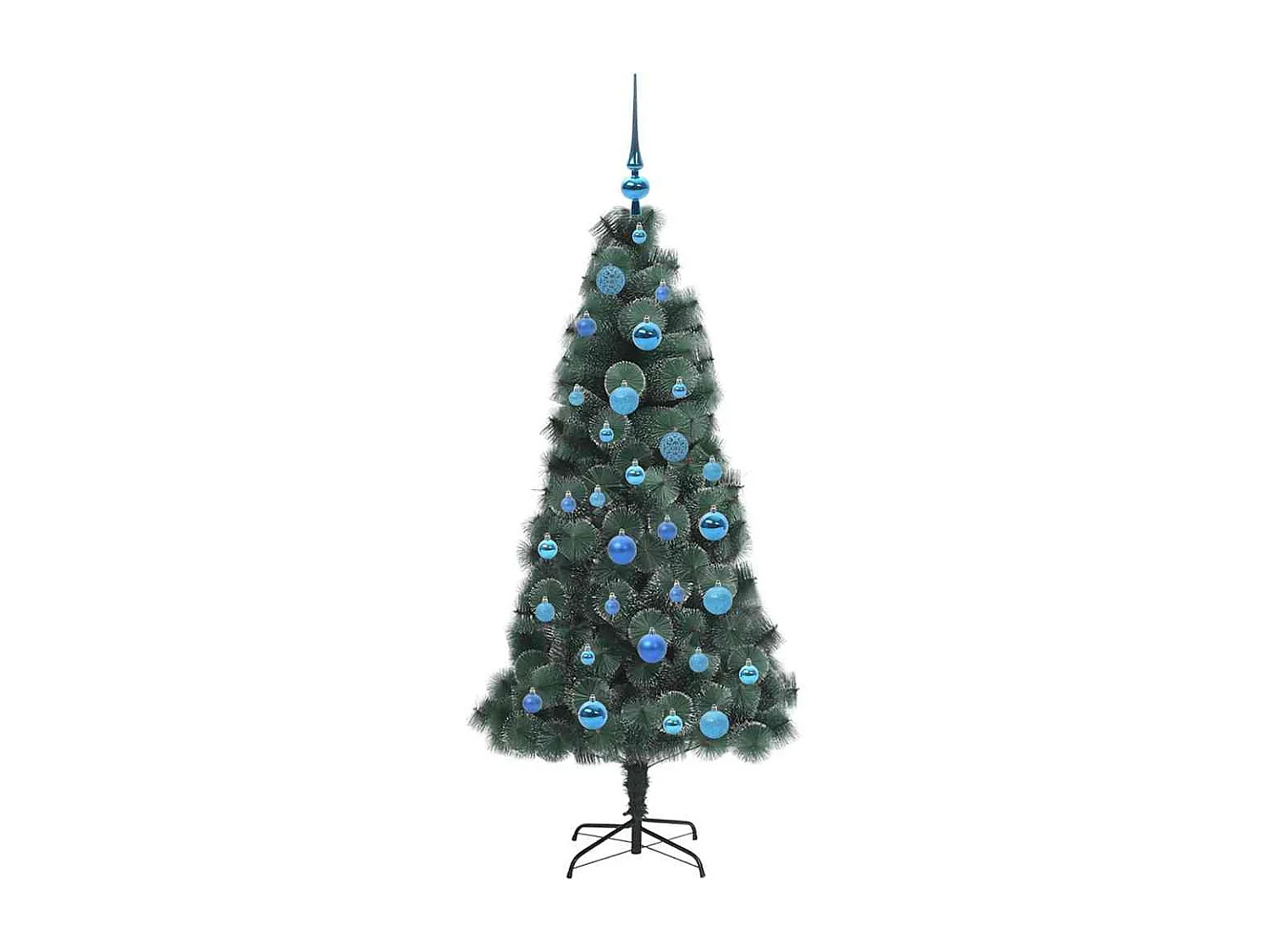 Sapin de Noël artificiel pré-éclairé avec ensemble de boules