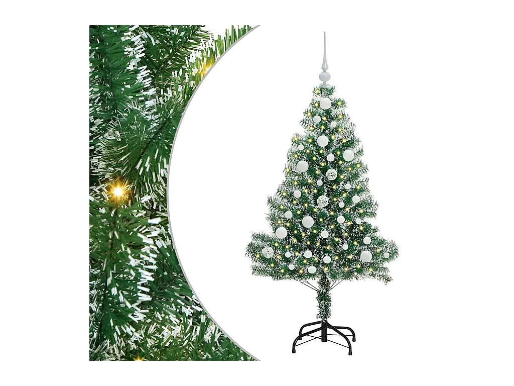 Arbre de Noël artificiel floconné de neige avec lumière LED