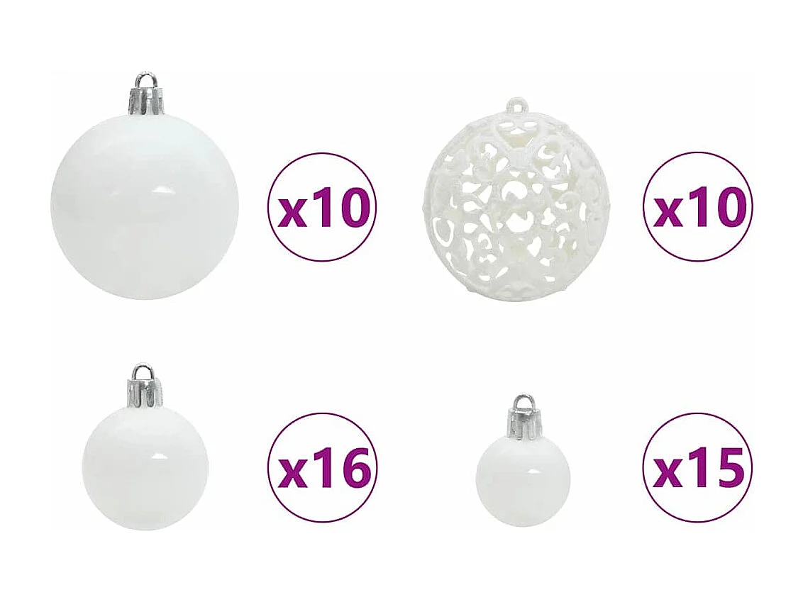 Kunstmatige slanke kerstboom met 300 LED Groen en wit 240 cm