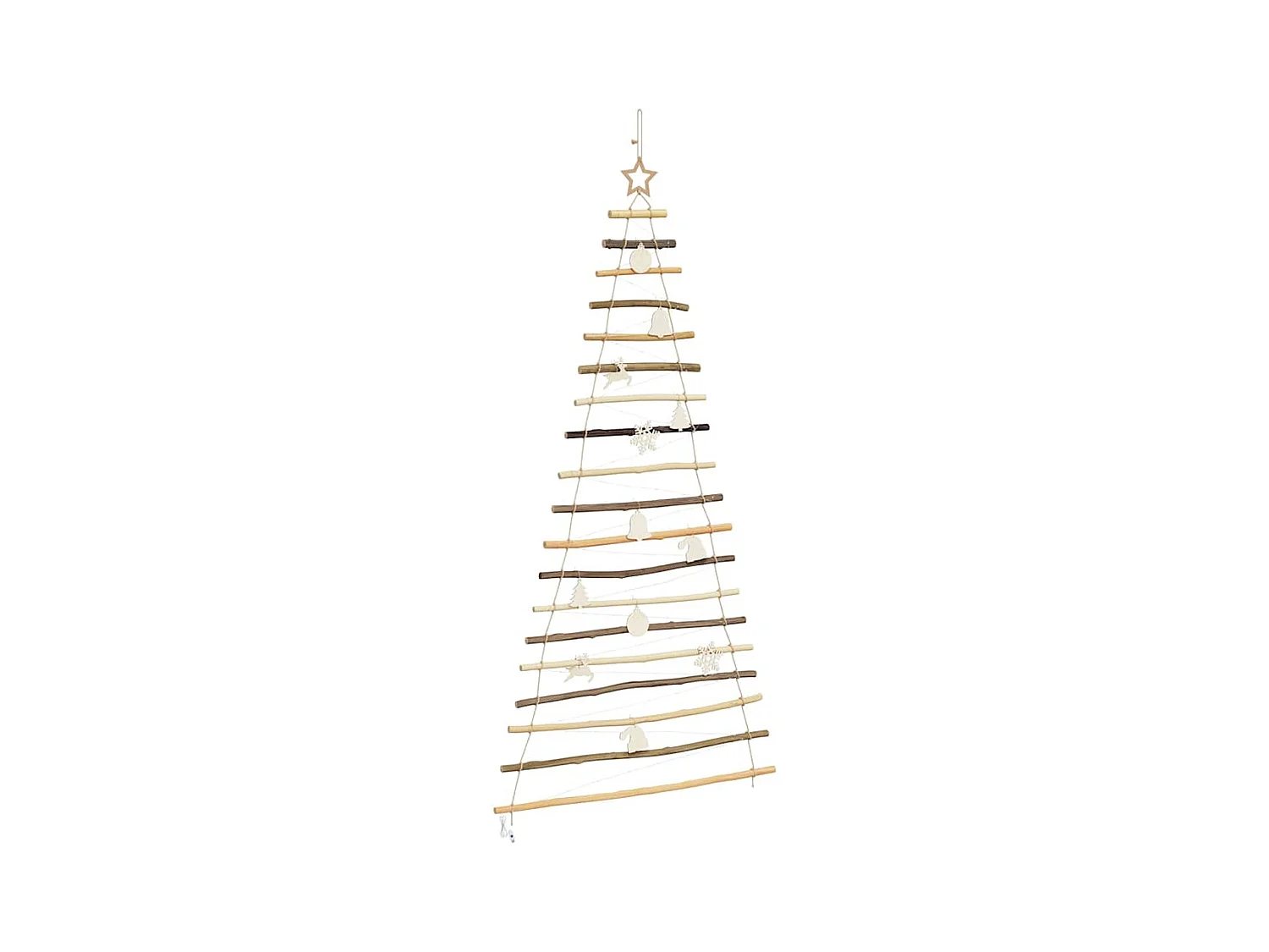 Árbol de Navidad Natural 180 cm madera maciza de fresno