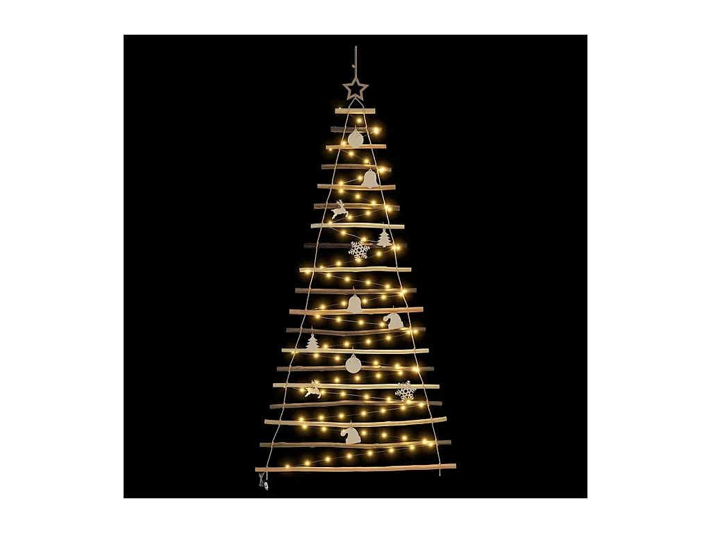 Árbol de Navidad Natural 180 cm madera maciza de fresno