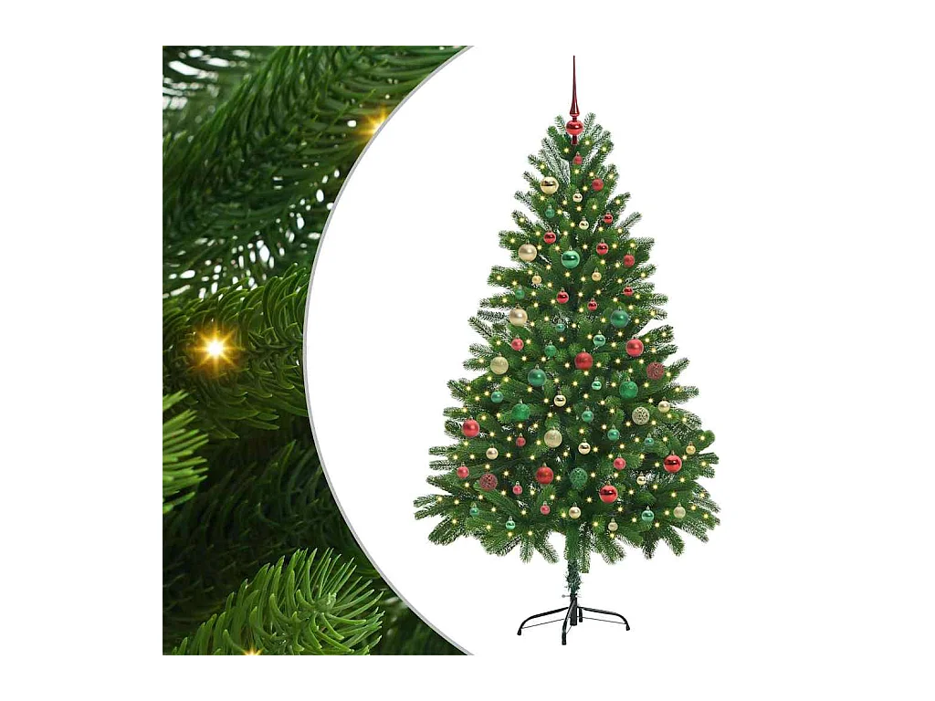 Árbol de Navidad con 300 LED con soporte Verde 180 cm PE