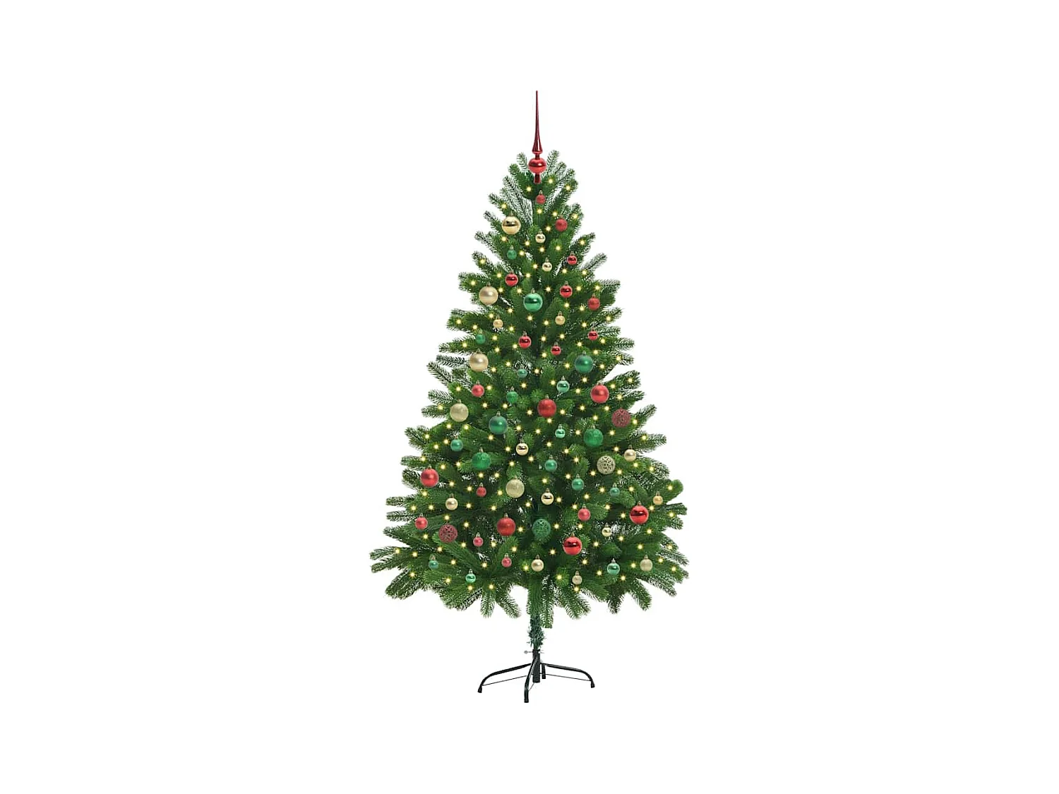 Árbol de Navidad con 300 LED con soporte Verde 180 cm PE