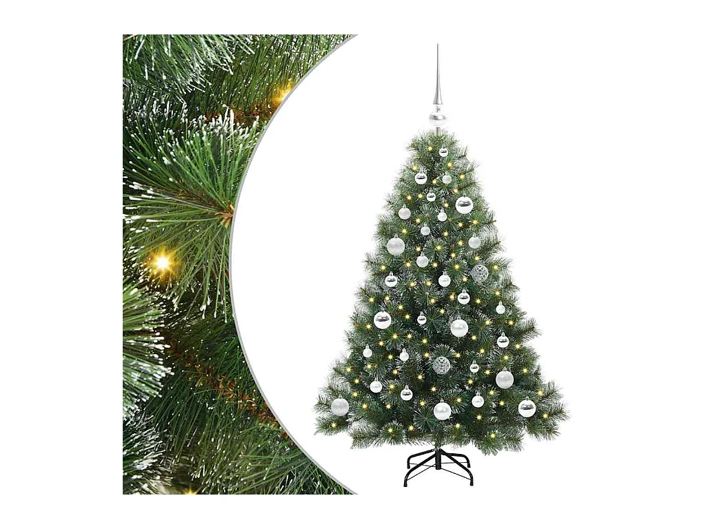Árbol de Navidad artificial con 150 LED Verde 120 cm PE y PVC
