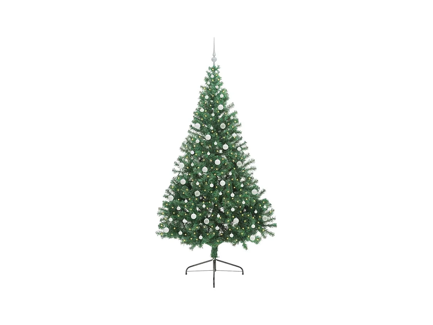 Sapin de Noël artificiel pré-éclairé Vert 240 cm PVC