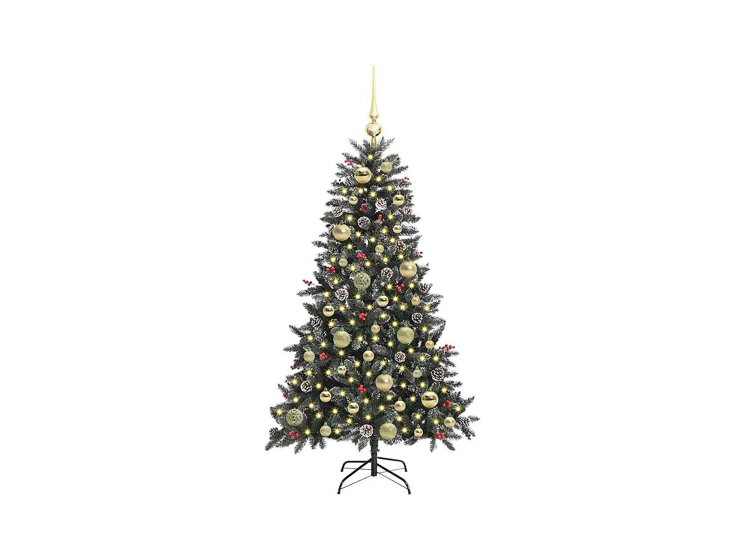 Árvore de Natal Artificial com 150 LEDs Verde 68 x 68 x 120 cm
