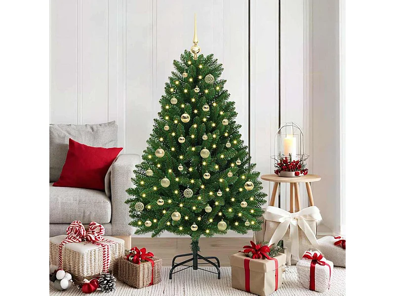 Kunstkerstboom Groen 150 cm PVC en Metalen