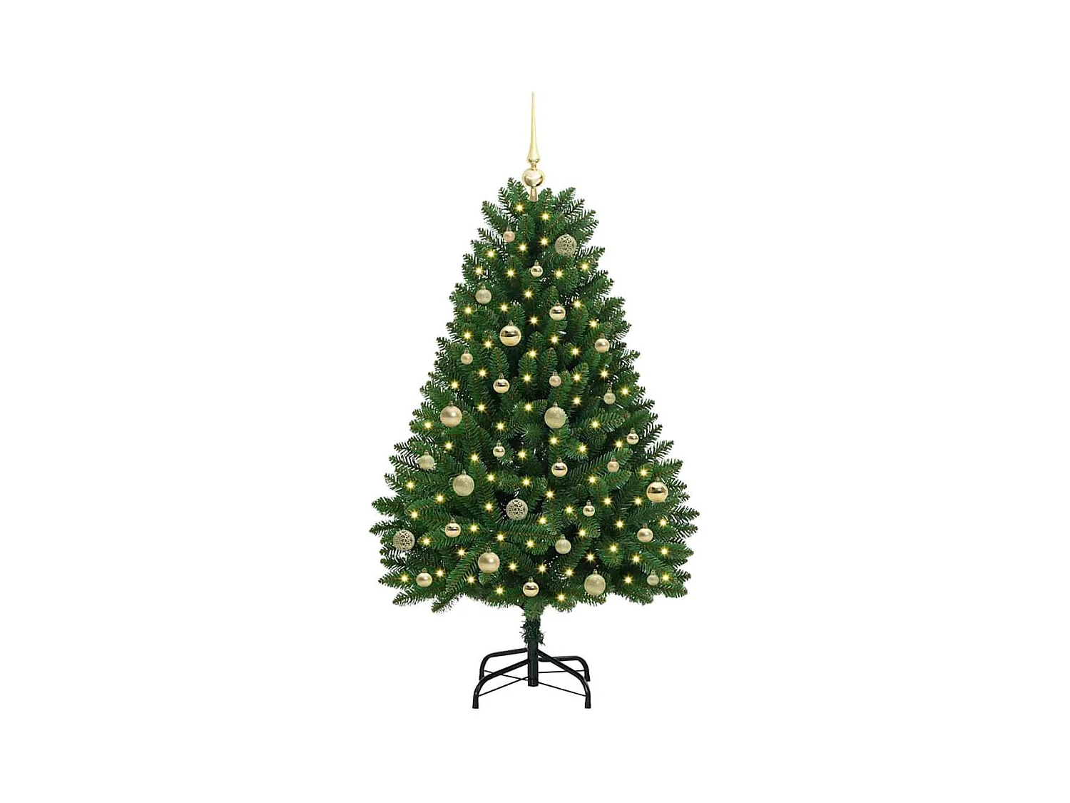 Árbol de Navidad artificial Verde 150 cm PVC y Metal