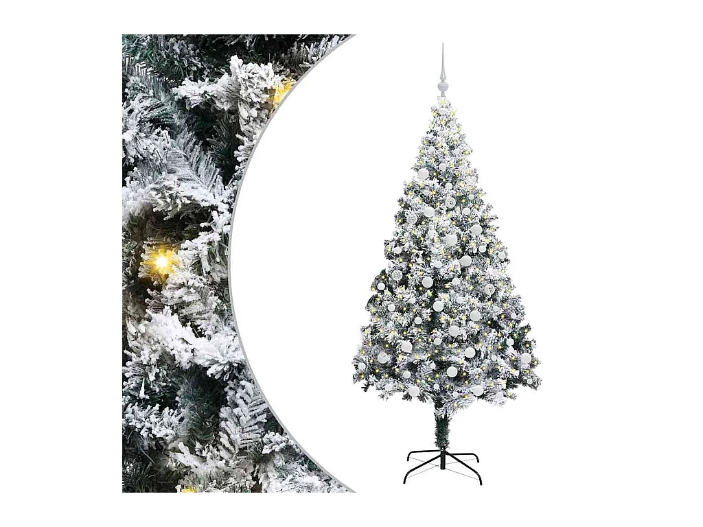 Árbol de Navidad artificial Verde 180 cm PVC y Acero y Plástico