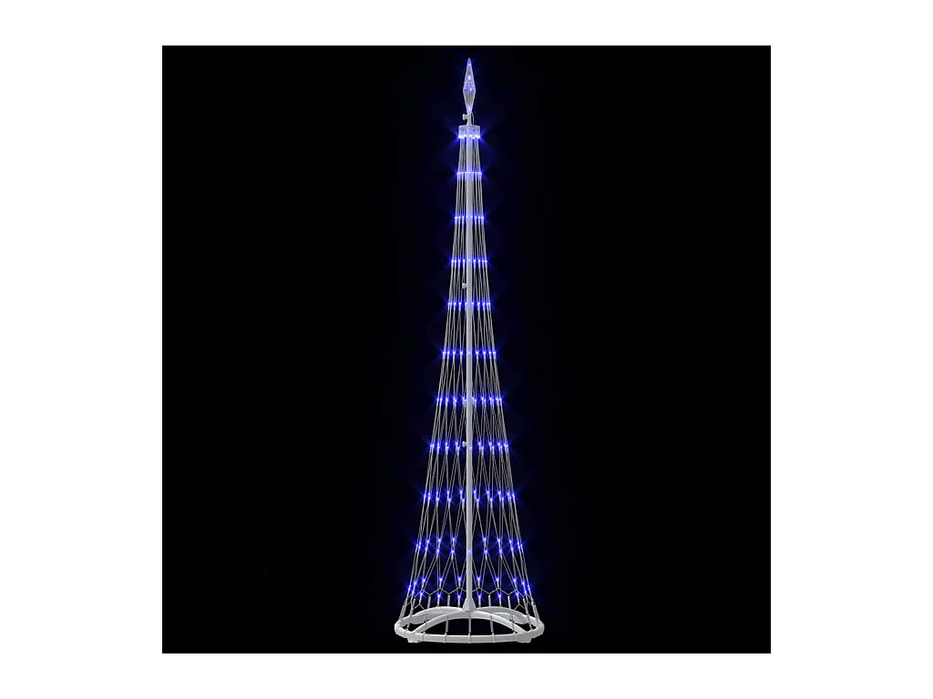 Árvore de Natal LED com 230 LEDs Azul 51 x 51 x 190 cm Metal