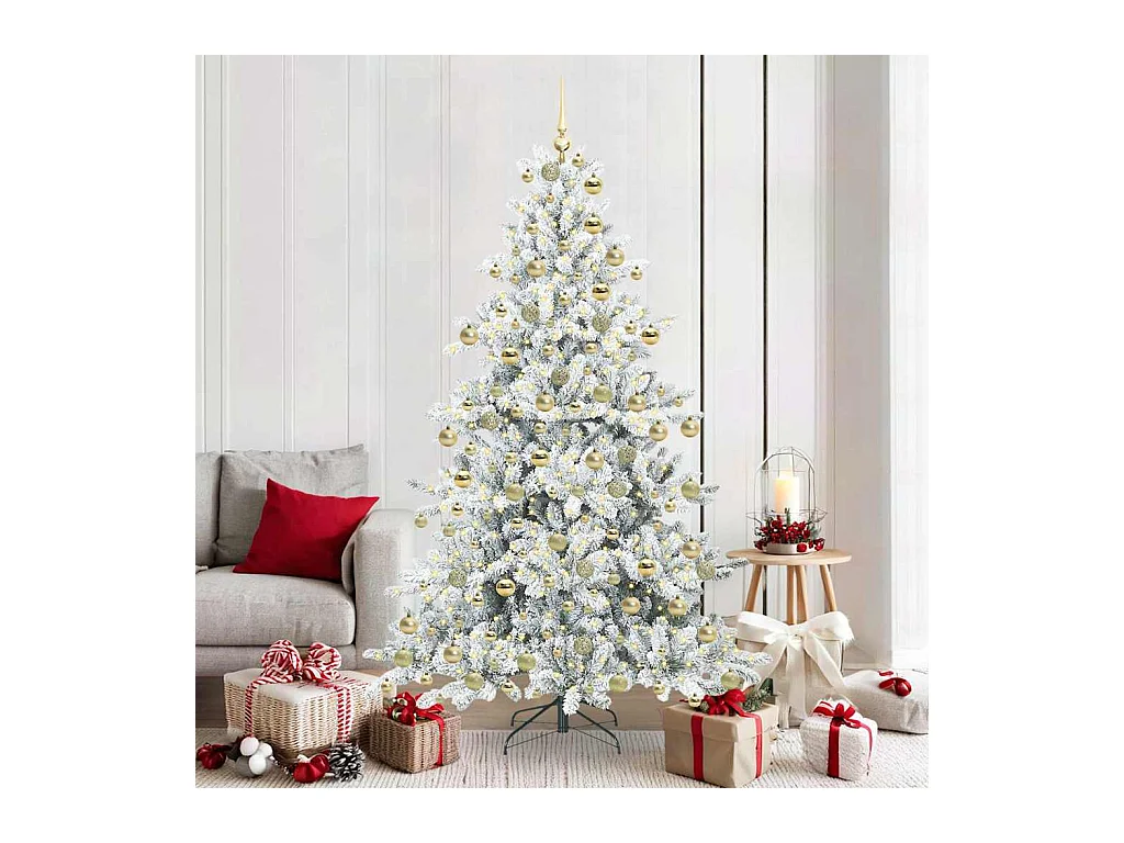 Árbol de Navidad artificial con ramas articuladas 180 cm PVC