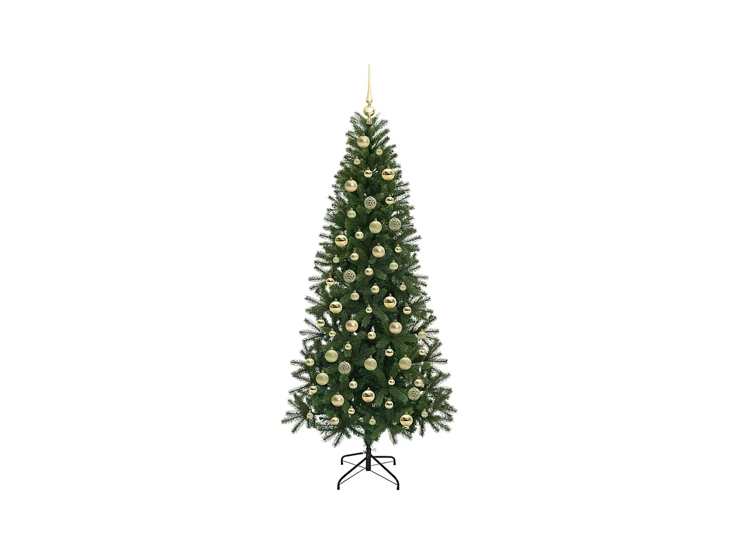 Árvore de Natal Artificial com 300 LEDs Verde 210 cm PE e PVC