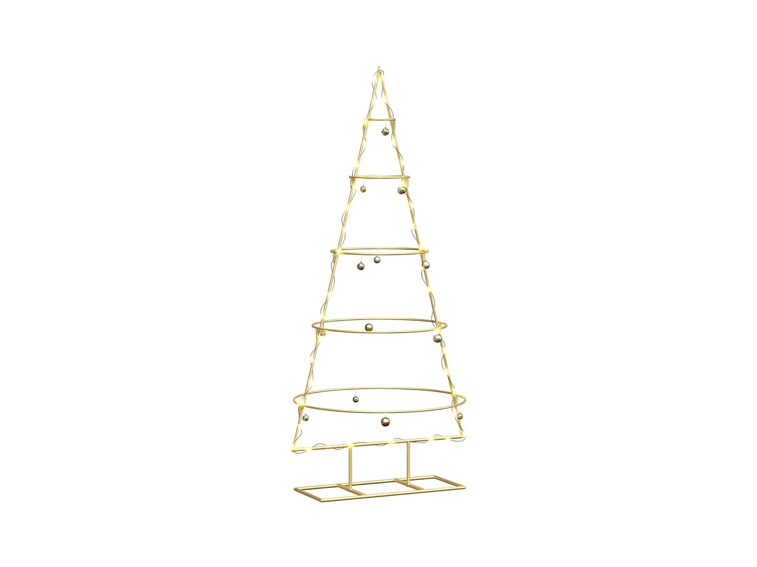Arbre de Noël en métal Doré 125 cm Acier peint par poudre