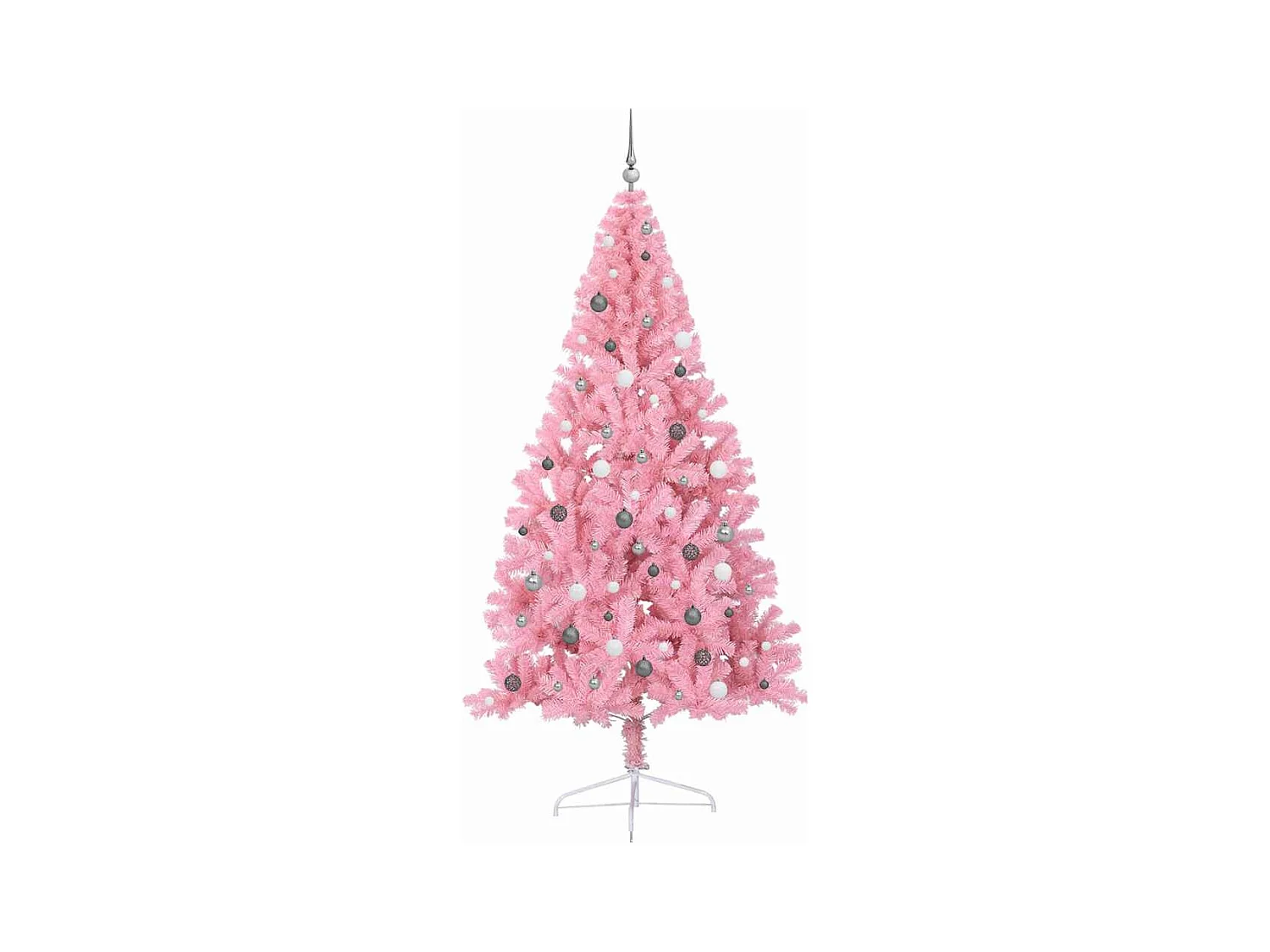 Sapin de Noël artificiel pré-éclairé Rose 240 cm PVC