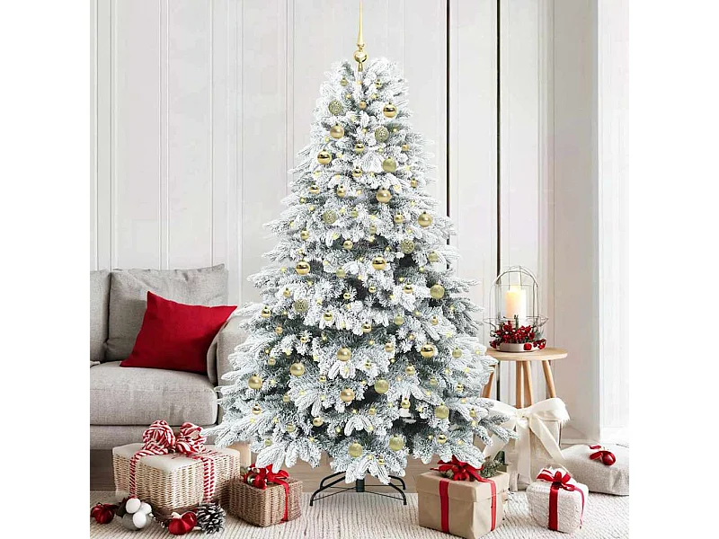 Sapin de Noël artificiel avec 300 LED Vert 180 cm PE et PVC