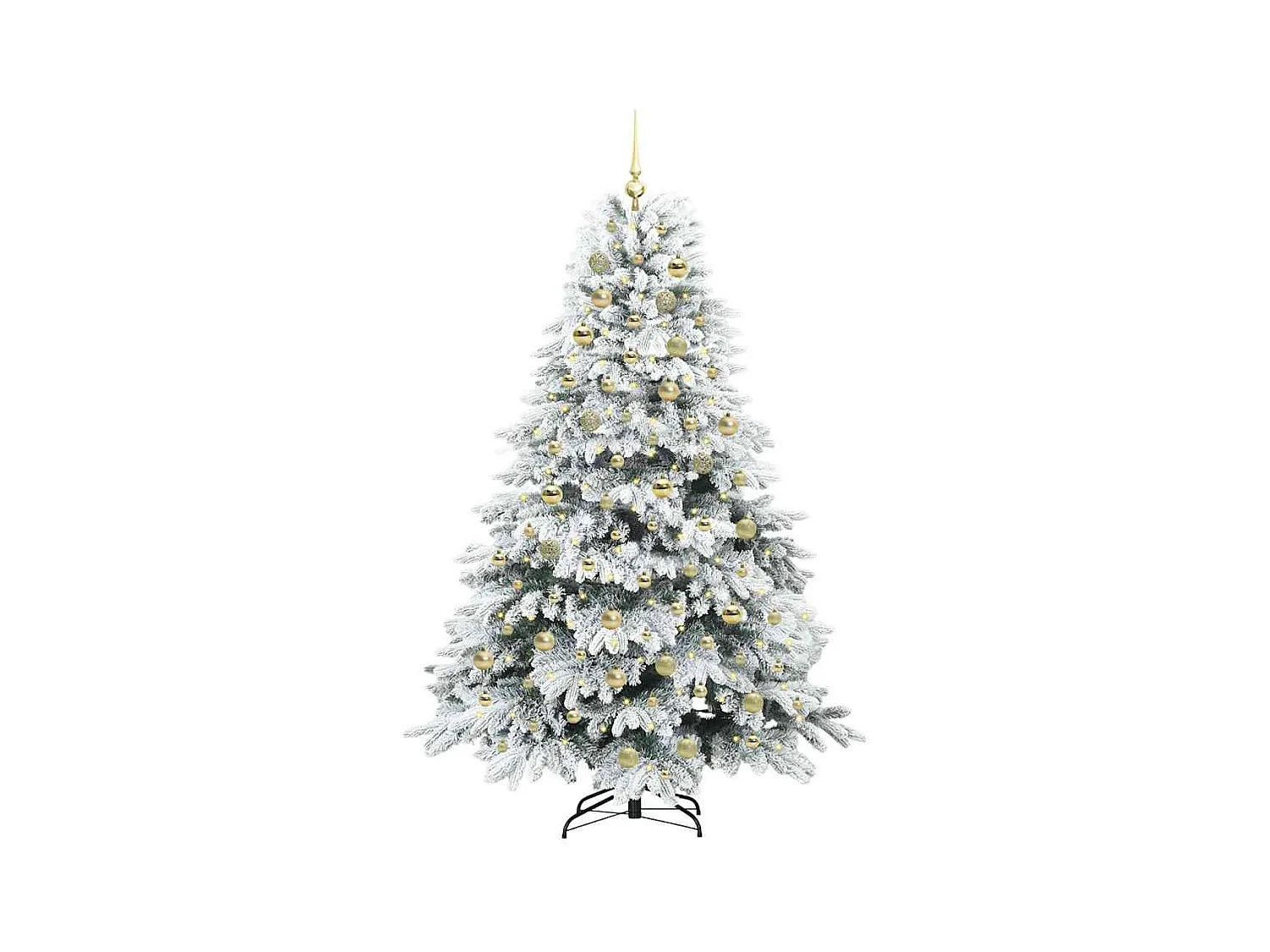 Árvore de Natal Artificial com 300 LEDs Verde 180 cm PE e PVC