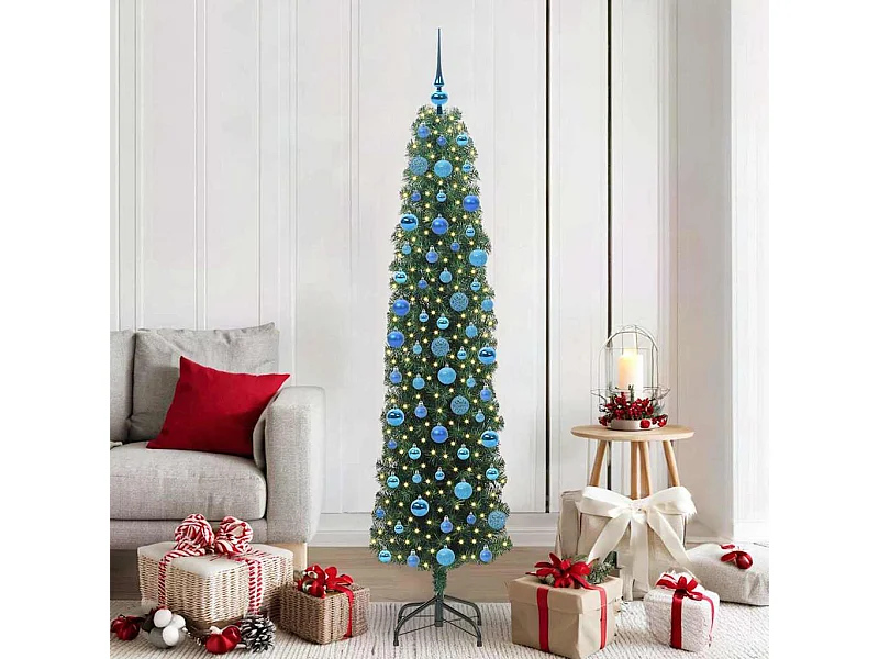 Árbol de Navidad artificial Verde 180 cm PVC, Acero y Plástico