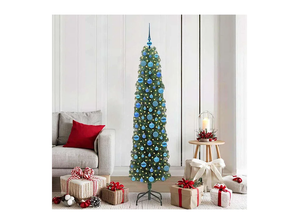 Árbol de Navidad artificial Verde 180 cm PVC, Acero y Plástico