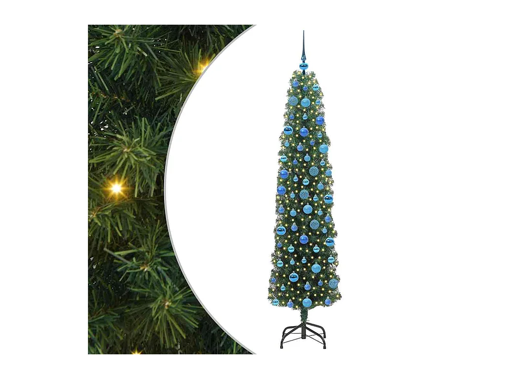 Árbol de Navidad artificial Verde 180 cm PVC, Acero y Plástico