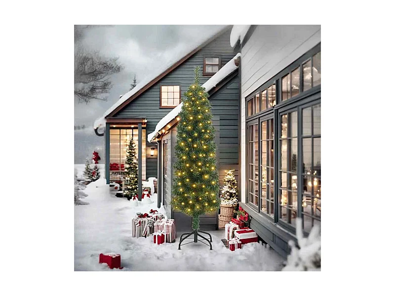 Sapin de Noël artificiel Vert 240 cm PVC et acier et plastique