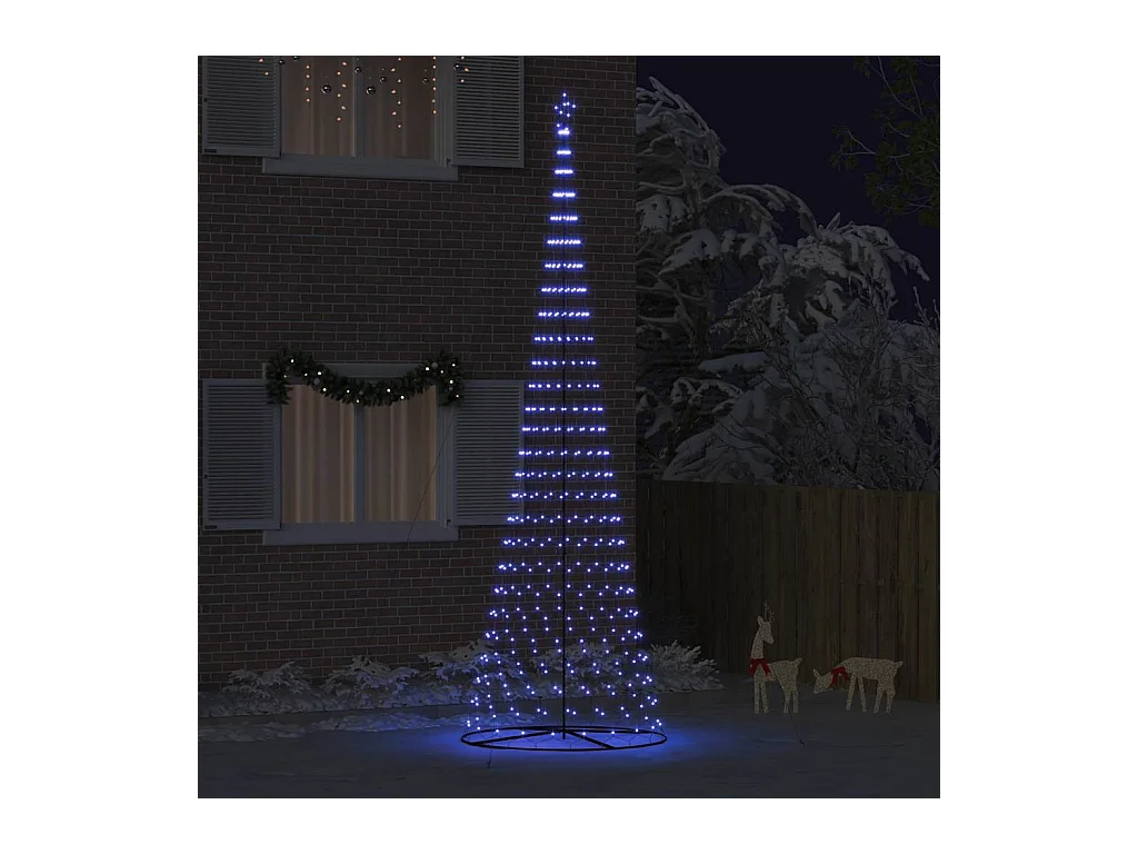 LED kerstboom met 550 LED Blauw 160 x 160 x 500 cm Metaal