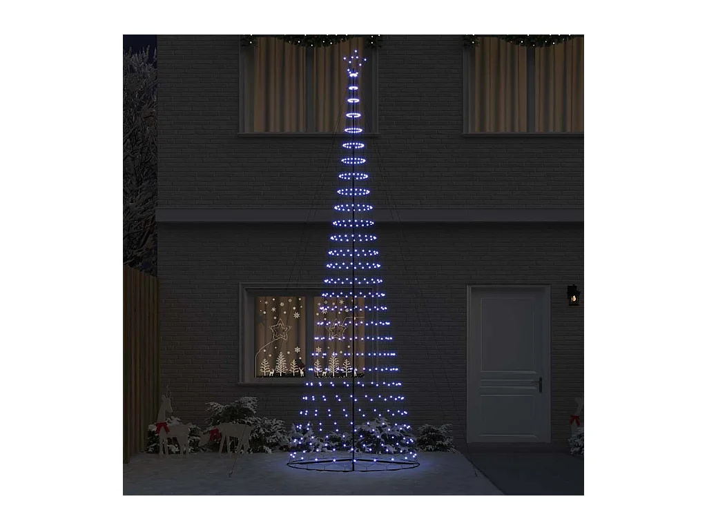 LED kerstboom met 550 LED Blauw 160 x 160 x 500 cm Metaal