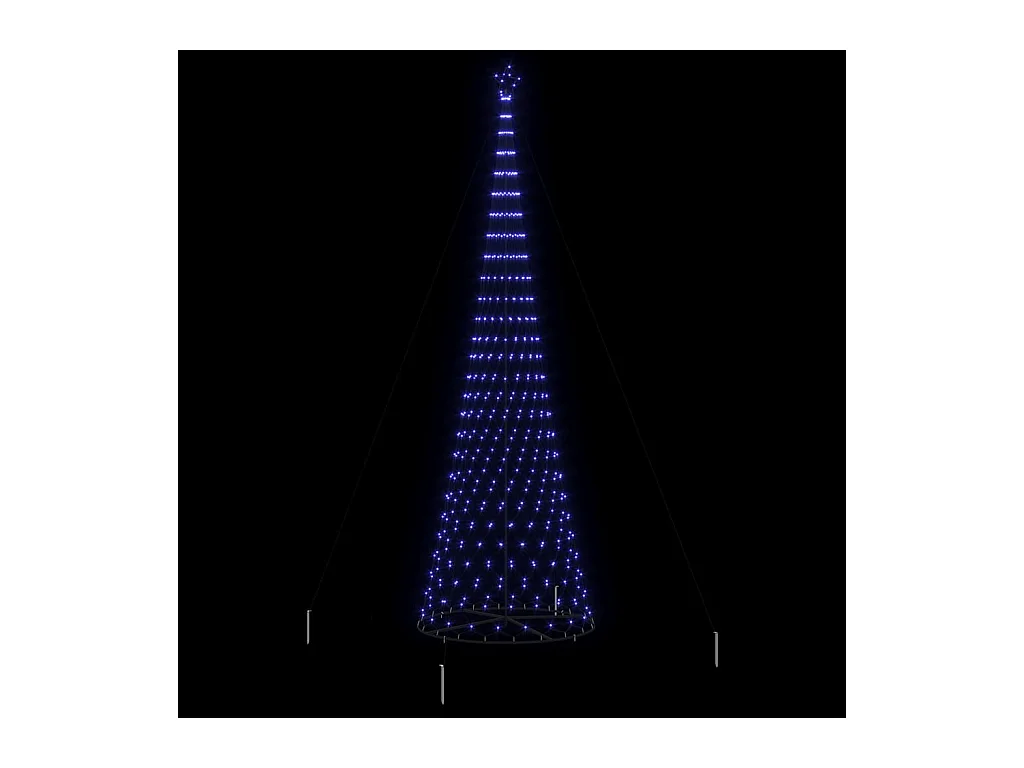 LED kerstboom met 550 LED Blauw 160 x 160 x 500 cm Metaal