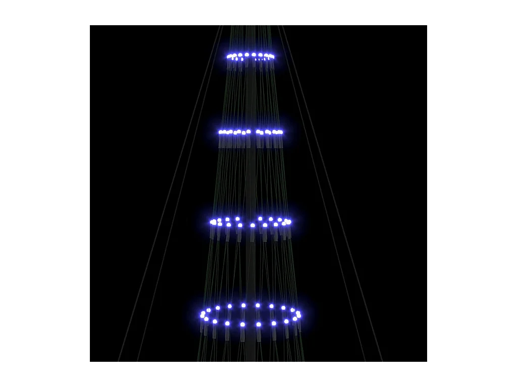 LED kerstboom met 550 LED Blauw 160 x 160 x 500 cm Metaal