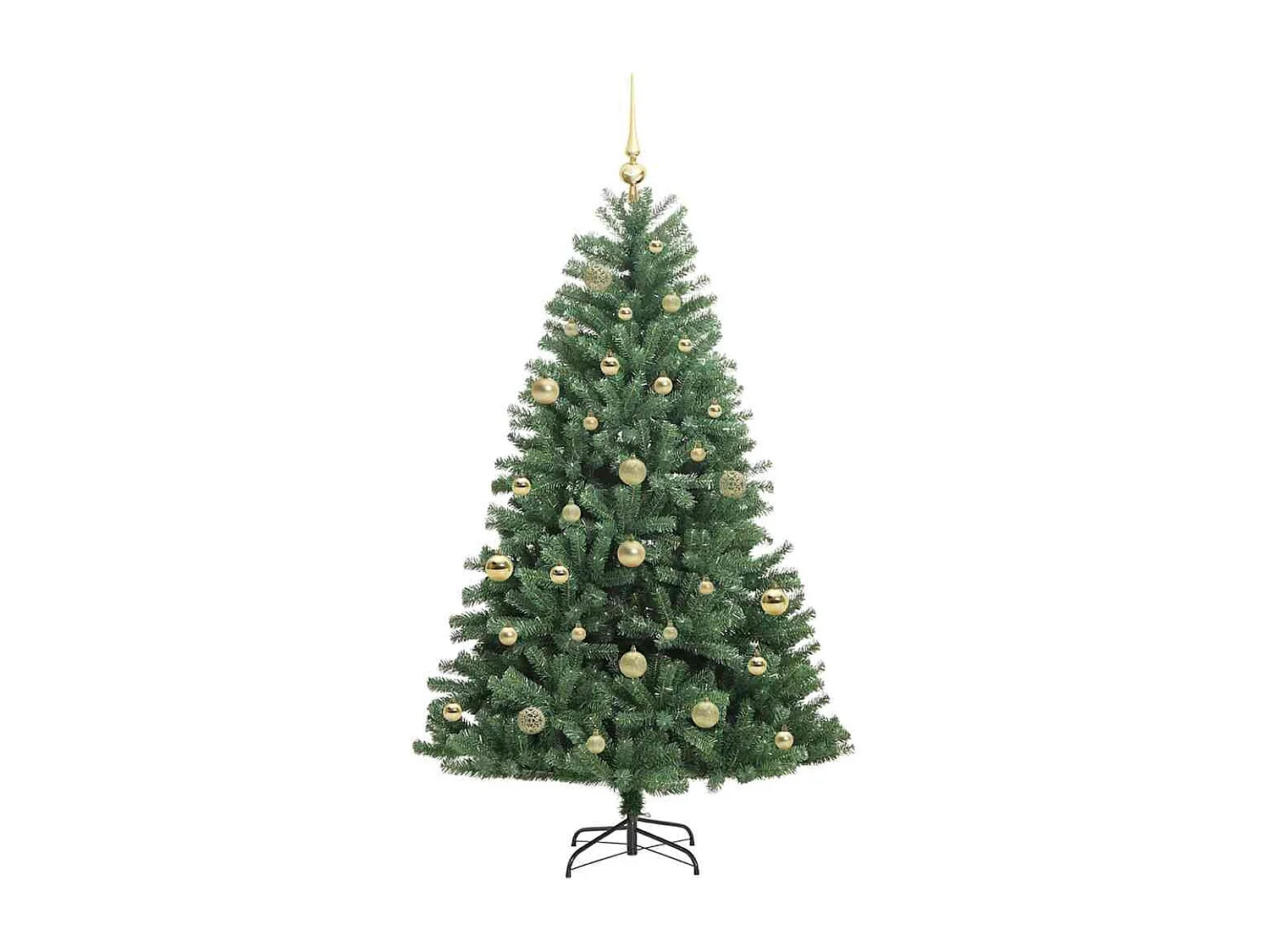 Árvore de Natal Articulada Artificial Verde 150 cm PVC e Metal