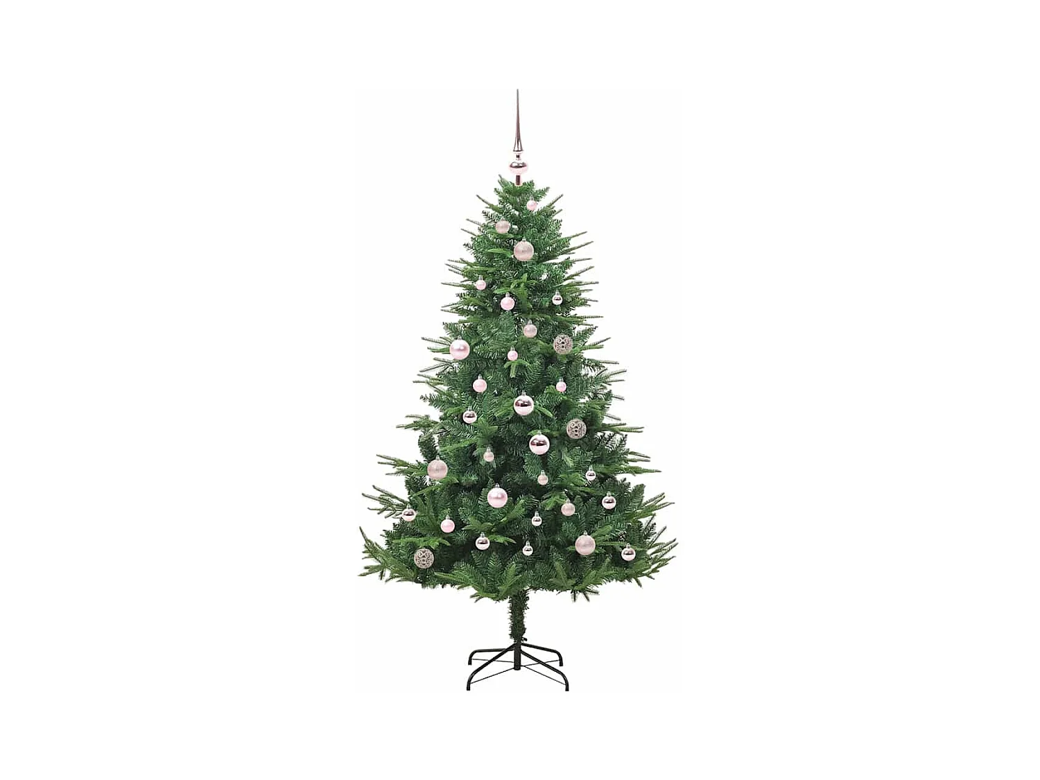 Árbol de Navidad artificial preiluminado con juego de bolas