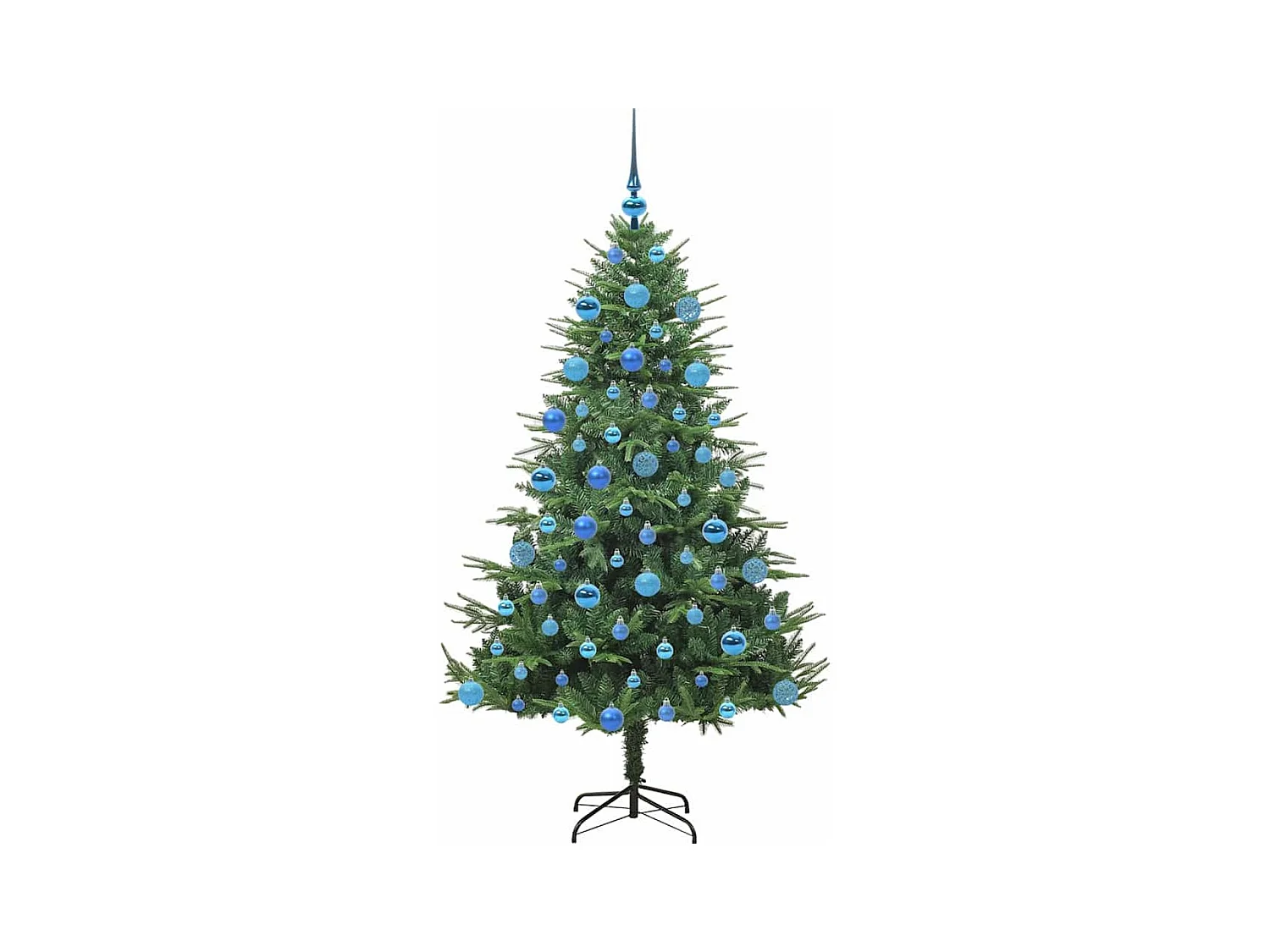 Sapin de Noël artificiel pré-éclairé avec set de boules Vert