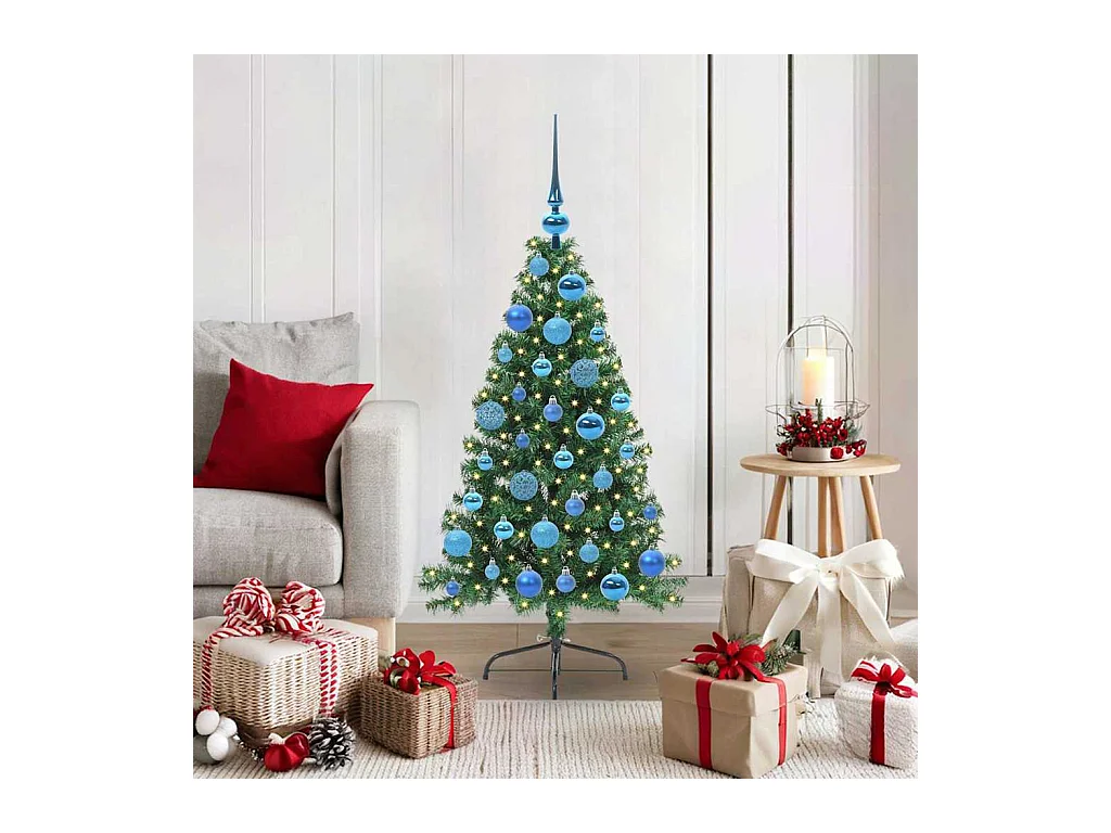Árbol de Navidad Artificial Preiluminado Verde 120 cm PVC