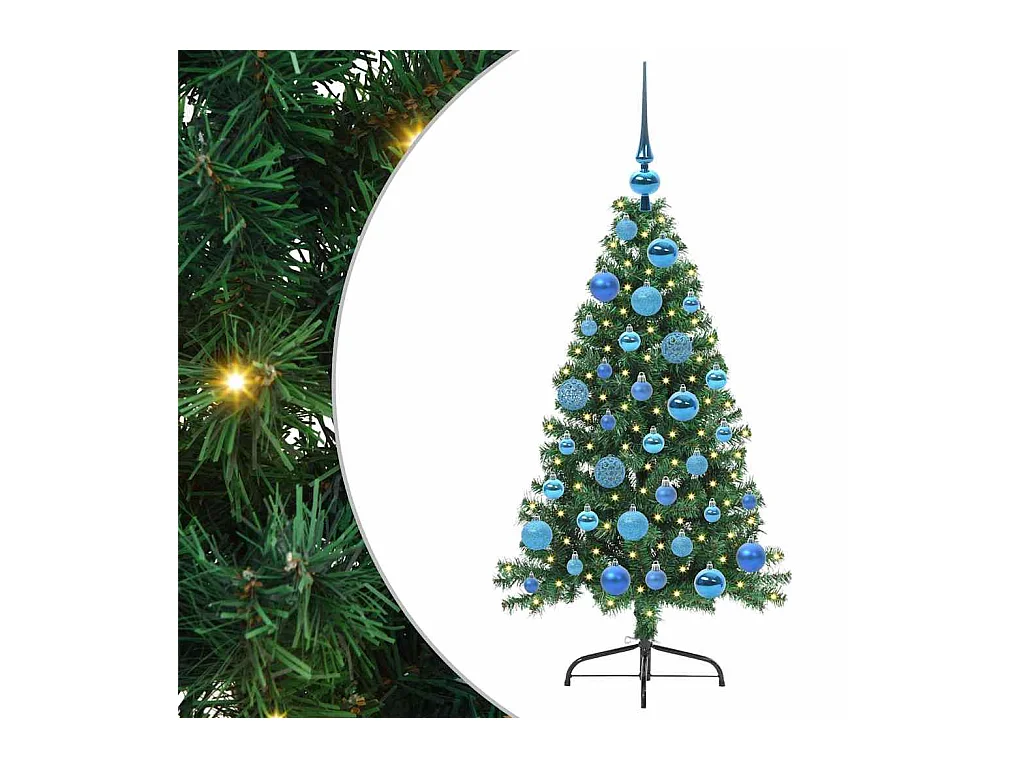 Árbol de Navidad Artificial Preiluminado Verde 120 cm PVC