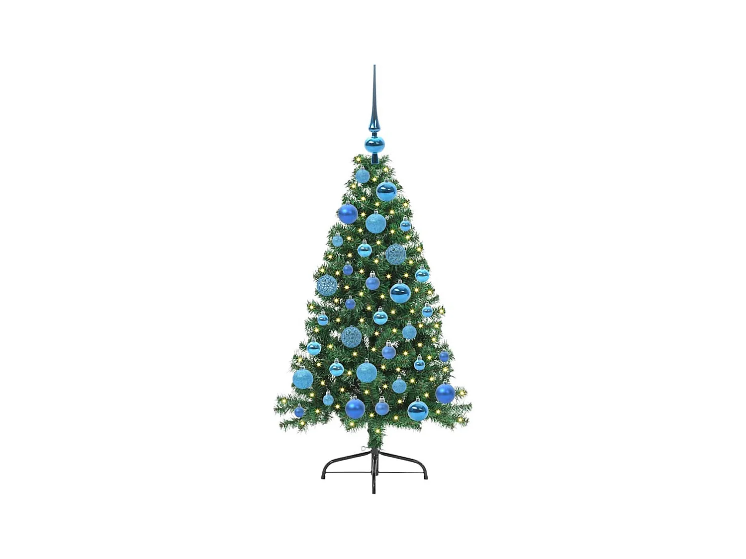 Árbol de Navidad Artificial Preiluminado Verde 120 cm PVC