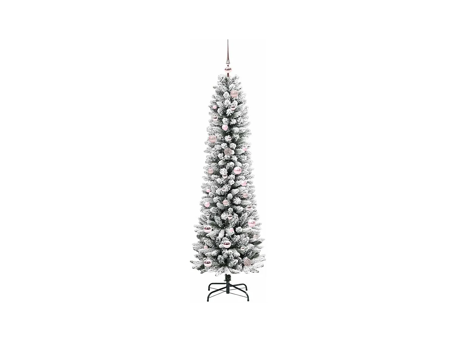 Sapin de Noël artificiel avec 150 LED Vert et blanc 150 cm
