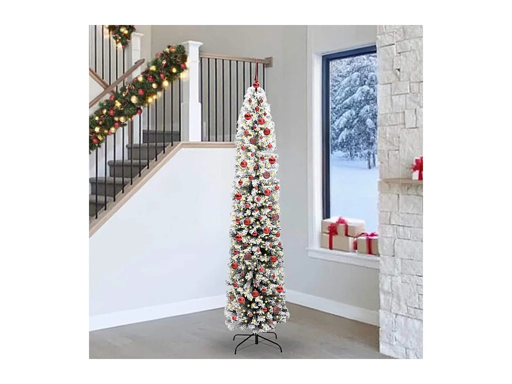 Árbol de Navidad artificial Verde 240 cm PVC, Acero y Plástico