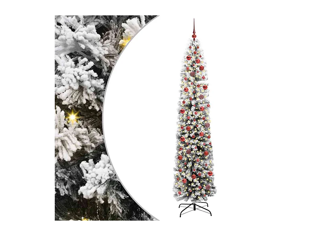 Árbol de Navidad artificial Verde 240 cm PVC, Acero y Plástico