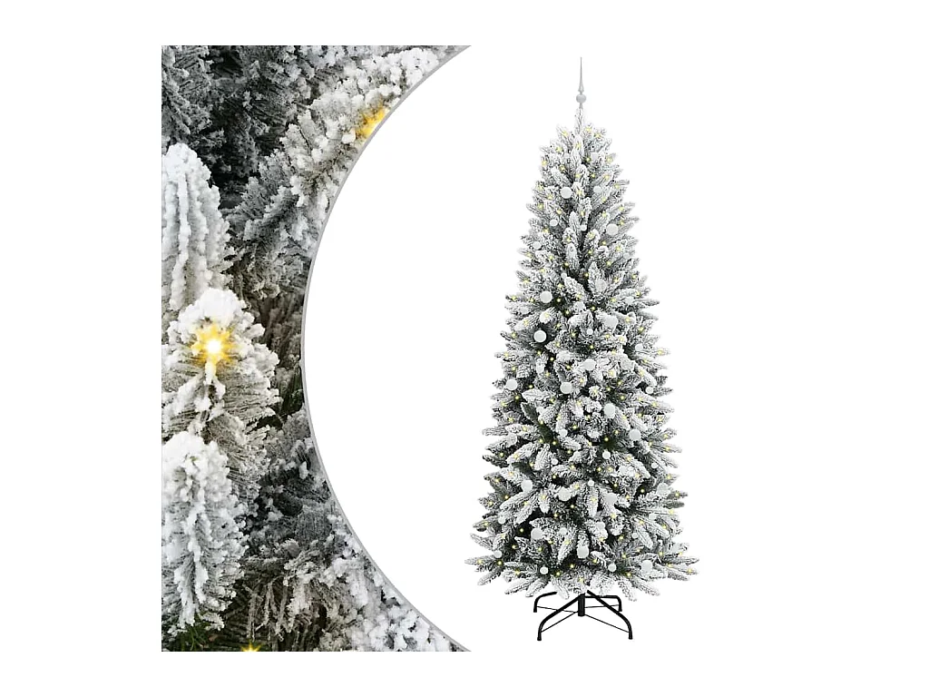 Árvore de Natal Artificial com 300 LEDs Branco 93 x 93 x 240 cm