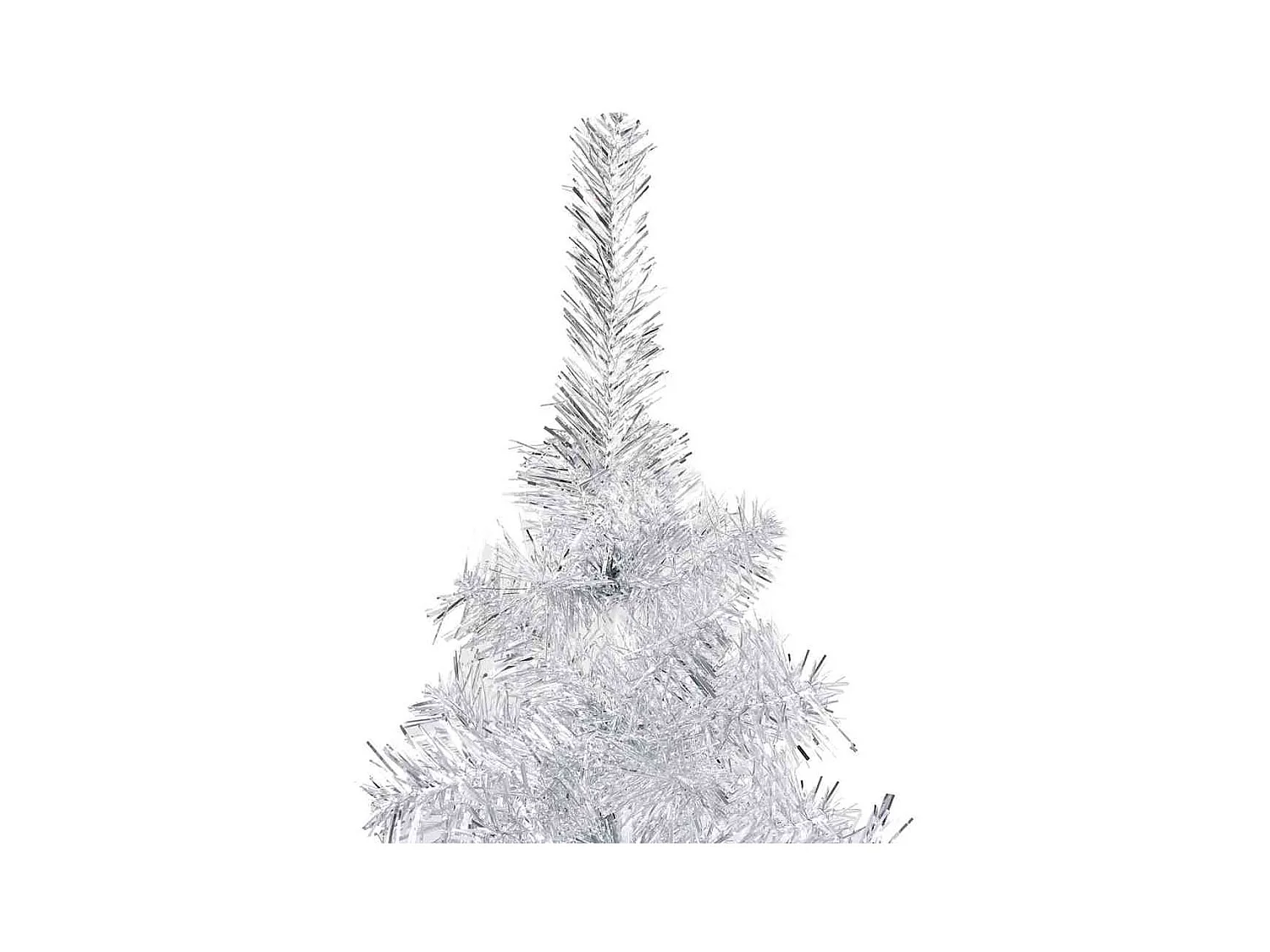 Arbre de Noël artificiel pré-éclairé/boules argenté 120 cm PET
