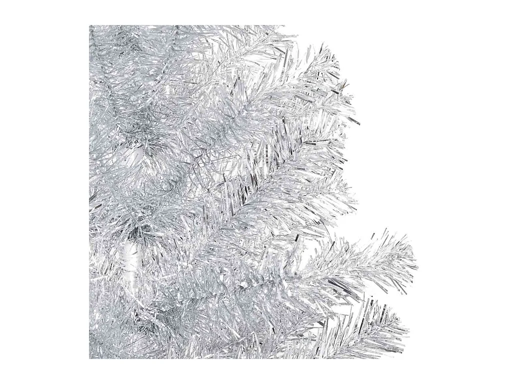 Arbre de Noël artificiel pré-éclairé/boules argenté 120 cm PET