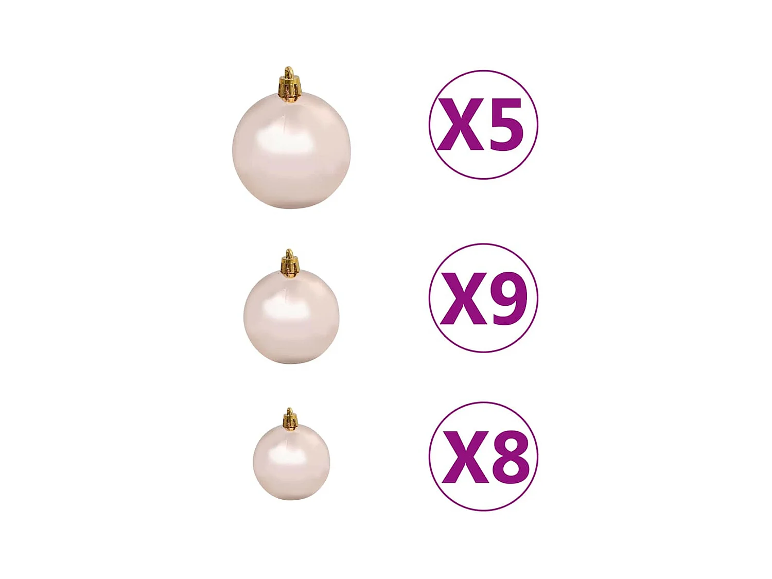 Arbre de Noël artificiel pré-éclairé/boules argenté 120 cm PET