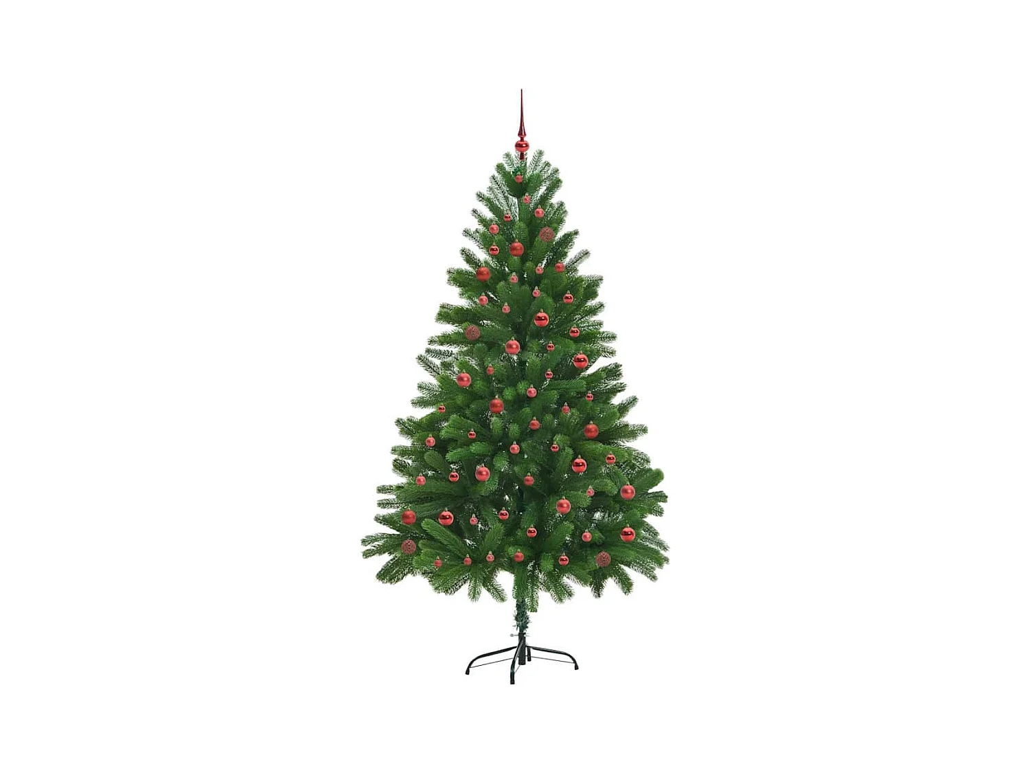 Árbol de Navidad con 300 LED con soporte Verde 210 cm PE
