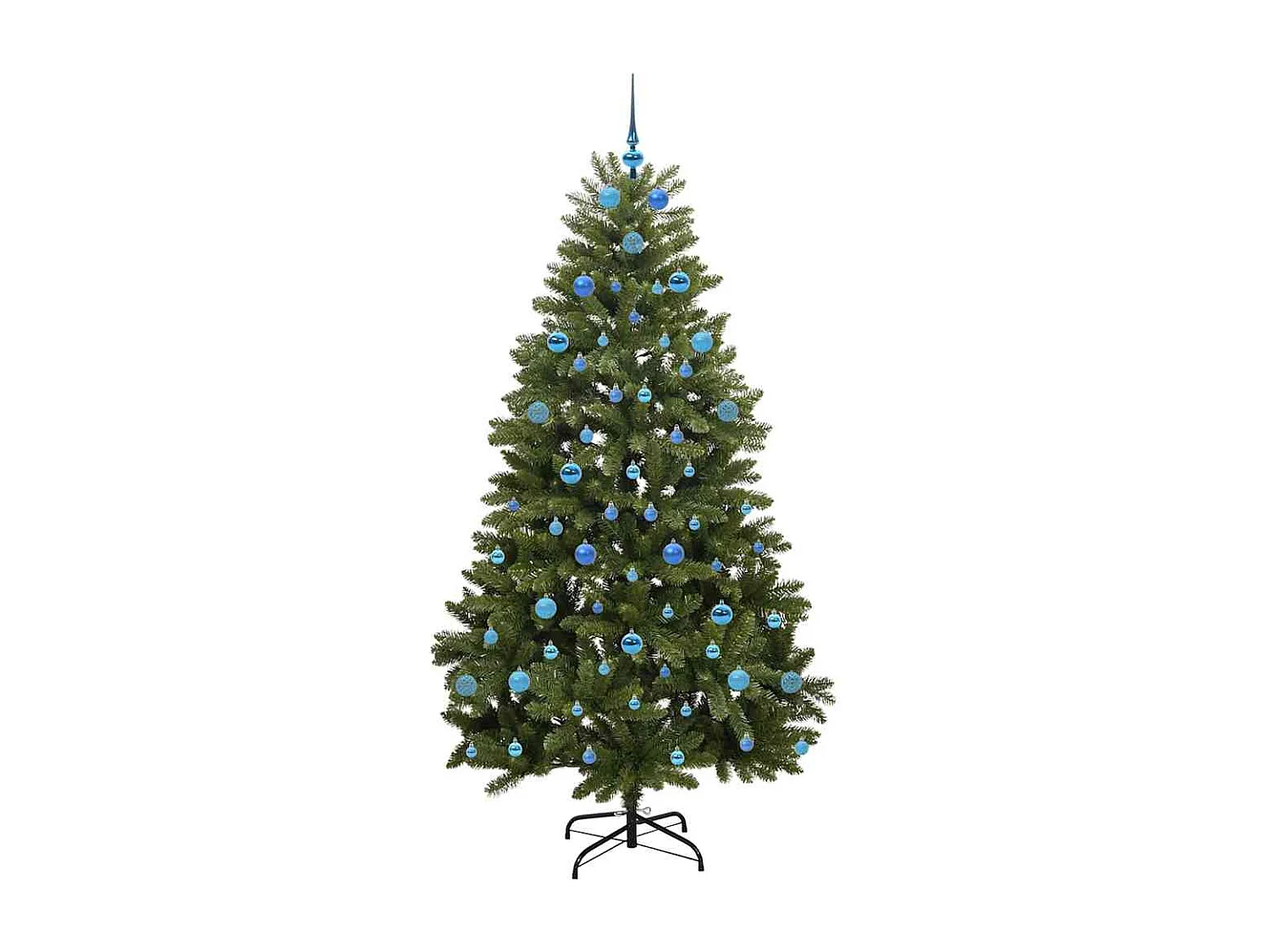 Árvore de Natal Artificial Verde 210 cm PVC e Metal