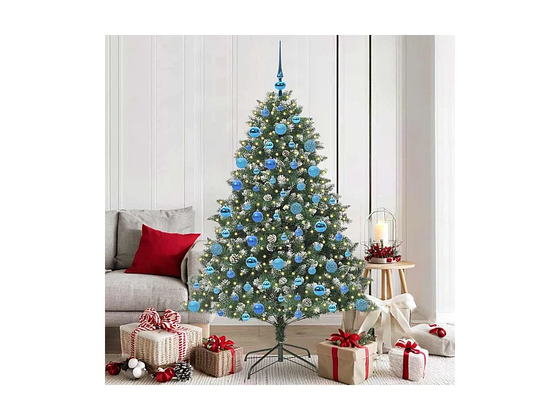 Sapin de Noël artificiel avec 300 LED Vert 126 x 126 x 180 cm